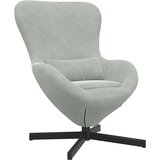  Jajolika fotelja Svijetlo siva 63 x 73 x 90 cm Baršun | shoptok.hr