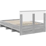  Krevetna konstrukcija s uzglavljem Siva Sonoma 120 x 123 cm | shoptok.hr