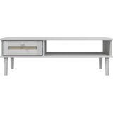 vidaXL klubska mizica senja videz ratana bela 100x55x33 cm les | Shoptok.si