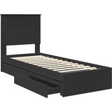  s od storage Crna 75 x 190 cm Konstruirano drvo | shoptok.hr