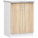 AKORD Lima Kuhinjska Spodnja Omarica, 2 Vrata In Delovni Pult, Bela/Hrast Sonoma, (5000333190) | Shoptok.si