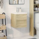 vidaXL Kopalniška garnitura 2-delna sonoma hrast inženirski les | Shoptok.si