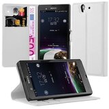 Cadorabo Ohišje, združljivo z Sony Xperia Z v snežno bela - Zaščitni ovitek z magnetnim zapiranjem, stoječo funkcijo in režo za kartice, (20557593) | Shoptok.si