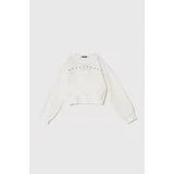 Sisley Otroški pulover bela barva