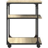  Stojalo za tiskalnik 3-nadstropno sonoma hrast 43x48x64 cm les, (5000152782) | Shoptok.si