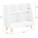 SoBuy knjižna omara za otroke v beli barvi v skandinavskem slogu, (20815189) Cene