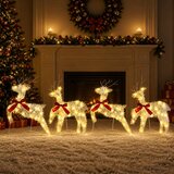  Božićni irvas 4 kom. 80 LED lampica Topla bijela | shoptok.hr