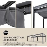 Blumfeldt Pantheon Cortina, paviljon s streho, 3 x 6 m, 4 stranski deli, siva barva, (20504461) | Shoptok.si