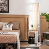 SUPERHOME Okretno ogledalo sa ormarićem za nakit i pribor Bela | Eponuda.com