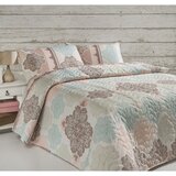  andalucia - turquoise turquoisepowderbeigewhite king quilted bedspread set (fr) | ePonuda.com