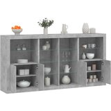 The Living Store Komoda z LED lučkami betonsko siva 202x37x100 cm - Komoda, (21658078) | Shoptok.si