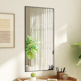 vidaXL Ogledalo za vrata crno 50 x 100 cm od stakla i aluminija Cijene