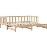 vidaXL Izvlečna dnevna postelja s predali 90x200 cm trdna borovina | Shoptok.si