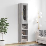 vidaXL Visoka omara siva sonoma 34,5x34x180 cm inženirski les Cene