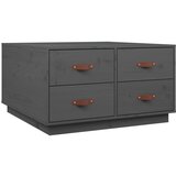 Maison Chic Klubska mizica - kavna mizica - Nizka mizica siva 80x80x45 cm trdna borovina, (21752979) Cene