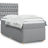 The Living Store Box spring postelja z vzmetnico svetlo siva 80x200 cm blago - Box Spring Postelja, (21515791) Cene