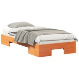  Posteljni okvir Rjava 75 x 190 cm Trdna borovina, (5000126415) | Shoptok.si