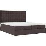vidaXL okvir kreveta s madracima tamnosmeđi 200x200cm tkanine | shoptok.hr