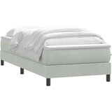 Box Spring krevet s madracem svijetlo sivi 80x220 cm samt | shoptok.hr