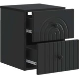  Stenski nočni omarici s predalom 2 pcs Črna 33 x 34,5 x 40 cm, (5000209427) | Shoptok.si