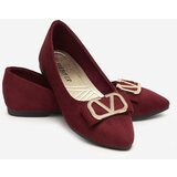 Resti Women's burgundy ballerinas with an ornament on the toe Cavo - Footwear | Shoptok.si