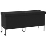  Vrtna kutija za pohranu s kotačima crna 160x55x75 cm poliratana | shoptok.hr