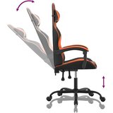  Okretna igraća stolica crno-narančasta od umjetne kože | shoptok.hr