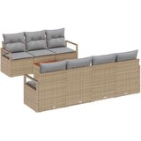  8-dijelni vrtni kauč set s jastučićima bež poli ratan akacija dvosjed vrtni kauč s jastučićima bež poli ratan | shoptok.hr