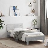  Okvir kreveta s uzglavljem Betonska siva 80 x 200 cm | shoptok.hr
