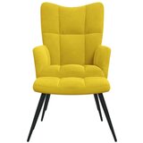  Stolica za opuštanje s osloncem za noge boja senfa baršunasta | shoptok.hr