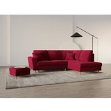 Cosmopolitan Design Crvena baršunasti sklopiva/s prostorom za odlaganje kutna garnitura (s desnim kutom/u obliku slova L) Kyoto – | shoptok.hr