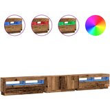 Maison Chic TV omarica - TV stojalo - Televizijska omarica z LED starinski les 300x35x40 cm inženirski les, (21699266) | Shoptok.si