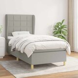  Okvir kreveta s oprugama i madrac svjetlosivi 80x200cm tkanina | shoptok.hr