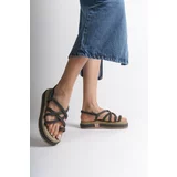 Capone Outfitters Women's Wedge Heel Laced Sandals