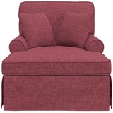  Ležaljka s suknjom s jastukom 3 pcs Vinska crvena tkanina | shoptok.hr