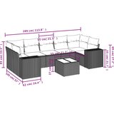  8-dijelni set vrtnih sofa od poliratana s jastucima bež | shoptok.hr