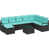  Kavčna garnitura z blazino s shranjevanjem Črna poli ratan, (5000153410) | Shoptok.si