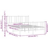  Metalni okvir kreveta uzglavlje i podnožje bijeli 120x200 cm | shoptok.hr
