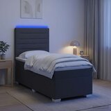  Boxspring krevet s madracem Tamnosiva 90 x 190 cm Tkanina 90 x 190 x 140.5 cm | Shoptok.si
