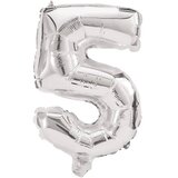 Procos Brojni folija baloni srebrne boje – broj 5, 86 cm | shoptok.hr