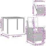  Vanjski set za objedovanje 3 kom. | shoptok.hr