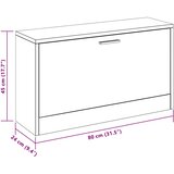 Klupa za cipele crna 80x24x45 cm, inženjerski drvo | Eponuda.ba