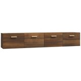 Maison Chic Stenska omarica - Zidna omarica 2 kosa rjav hrast 100x36,5x35 cm inženirski les iu402, (22062904) Cene