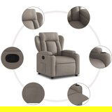  Naslanjač taupe blago, (20928838) | Shoptok.si