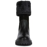 Geox Kožne čizme D IRIDEA M za žene, boja: crna, ravni potplat, s polutoplom podstavom, D04HRM 02246 C9999 | shoptok.hr