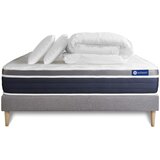 ACTISOM Kompletni paket za posteljo - Vzmetnica 200x200 cm + Vzmetnica z letvami (komplet) + 2 vzglavnika + Prevleka - Actimemo Confort, (21613891) Cene