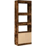 vidaXL Visoka komoda Smoked Oak 63x33x180 cm od konstruiranog drva | shoptok.hr