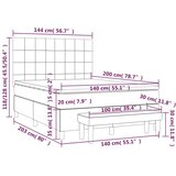 vidaXL Box spring postelja z vzmetnico temno zelena 140x200 | Shoptok.si