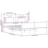 vidaXL Okvir kreveta bez madraca boja hrasta sonome 140x200 cm drveni | shoptok.hr