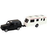  Set vozila za igru auto s kamperom - crno/bijeli | shoptok.hr